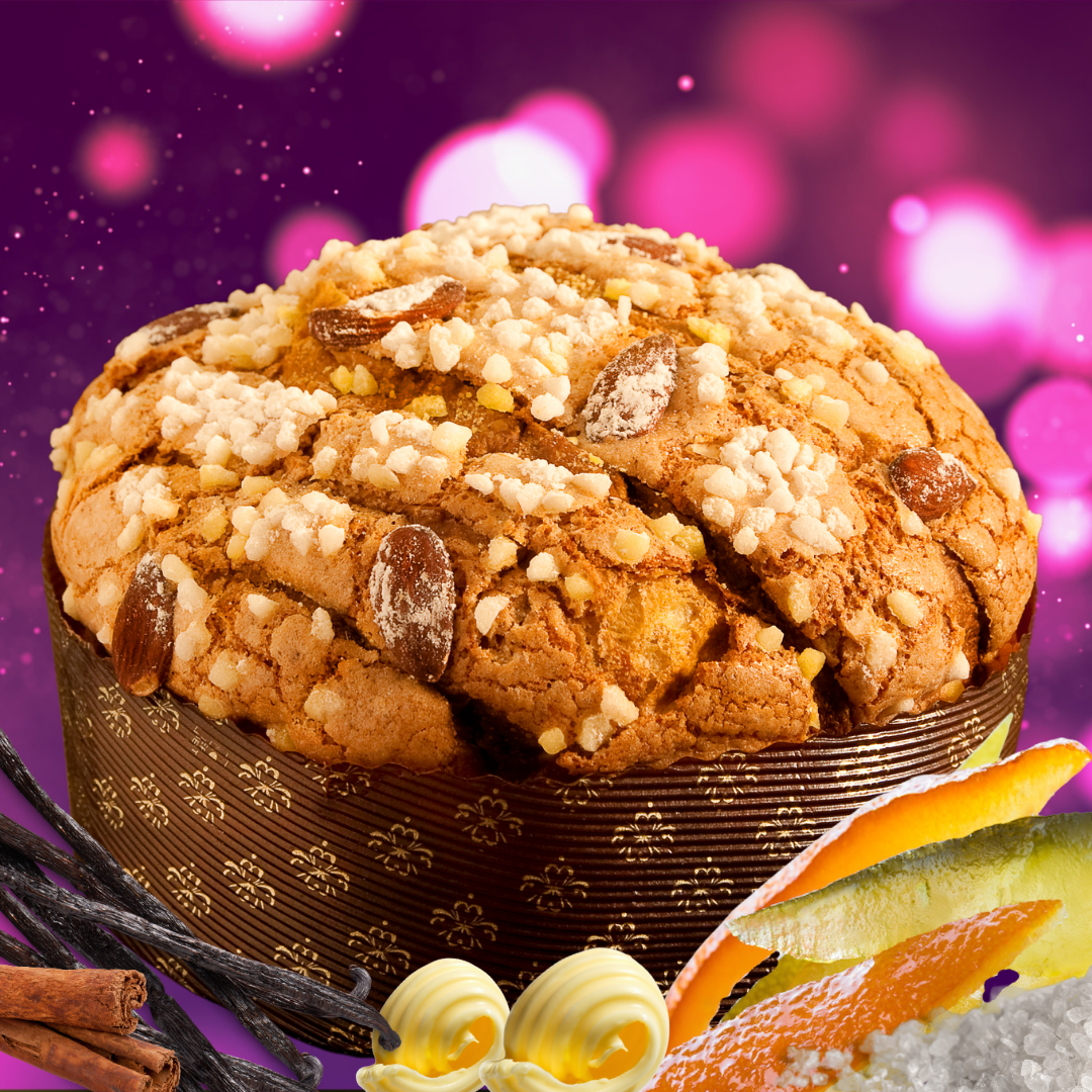 Panettone Tradizionale Gourmet, canditi e uvetta, mandorlato - 1kg